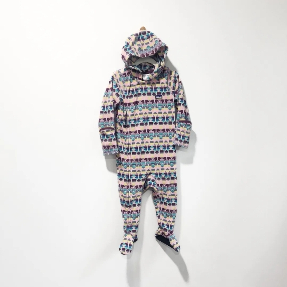 18-24mo | Patagonia synchilla fleece bunting snowsuit Aztec Full Zip Cozy Winter